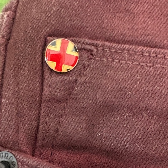 Krista Ankle super skinny Burgundy waxy Skinny Jeans - Picture 3 of 10